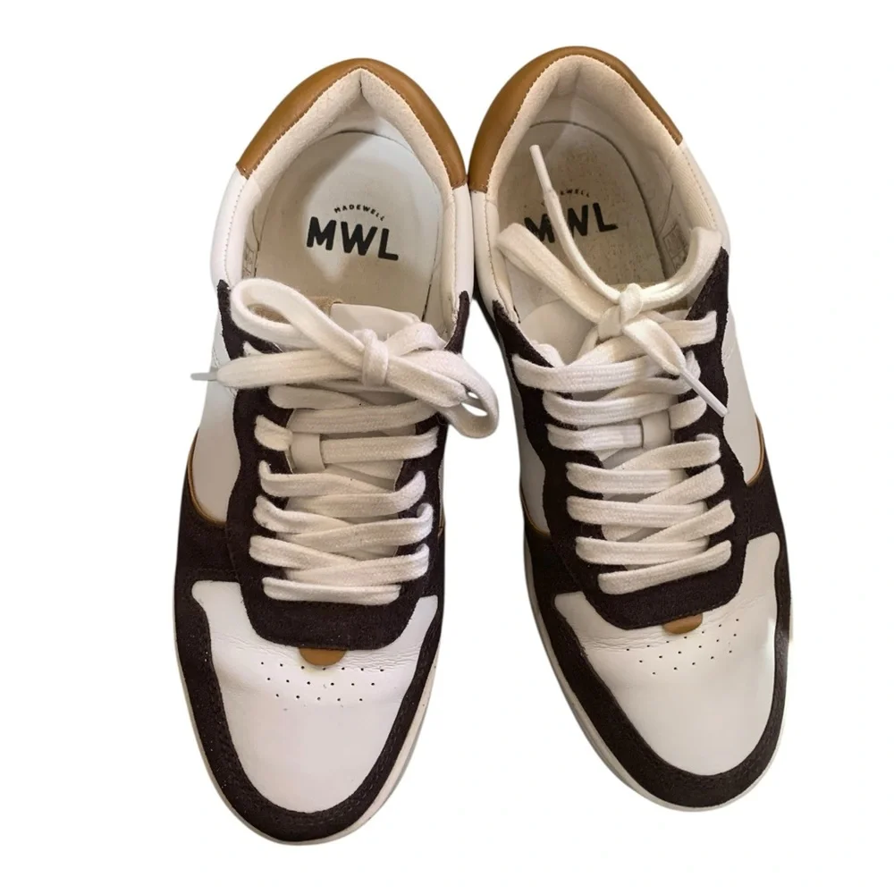 Madewell Court Sneakers Calf Hair, Leather, Suede - Espresso Bean Animal Print